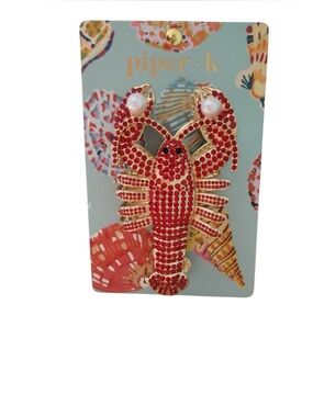 Piper K Rhinestone Lobster Hair Clip with Faux Pearls NEW